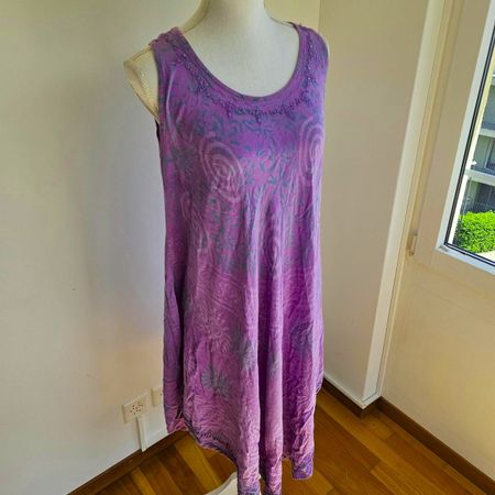 Batik Lila Sommerkleid  S/M