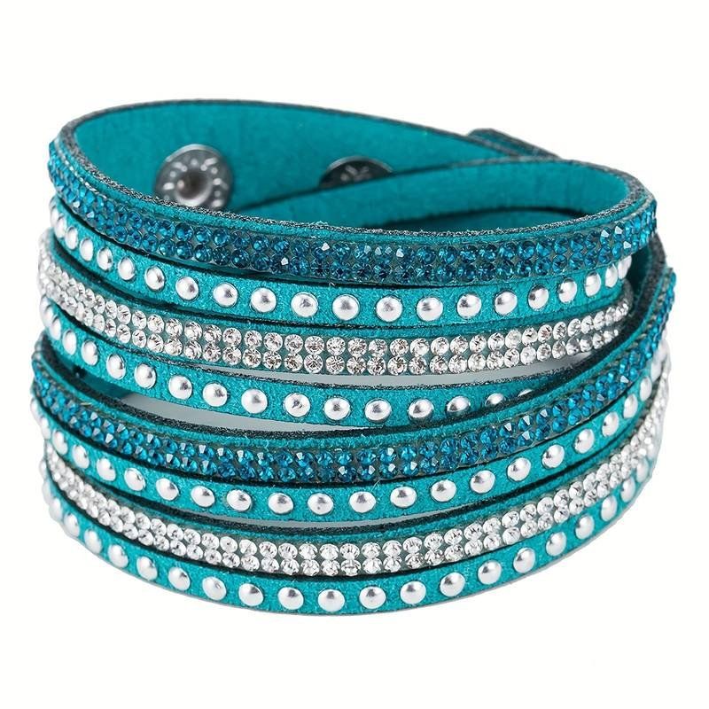 Bracciali & Braccialetti: Multilayer Boho Armband PU-Leder Strass Neu – Nuovo e nell'imballaggio originale da Füllinsdorf venduto da Sunnebliemli7