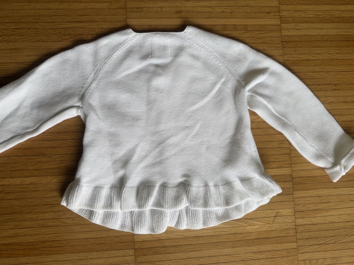 C&A Giacche & Cappotti: Strickjacke weiss, Gr 86 – Usato da Zürich venduto da Freudefant 2