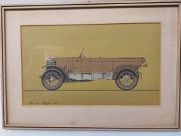 Framed print of a  Mercedes Knight. 1910