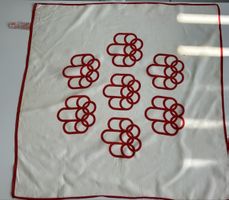 Scarf 100% Acetate Red White Japan Style