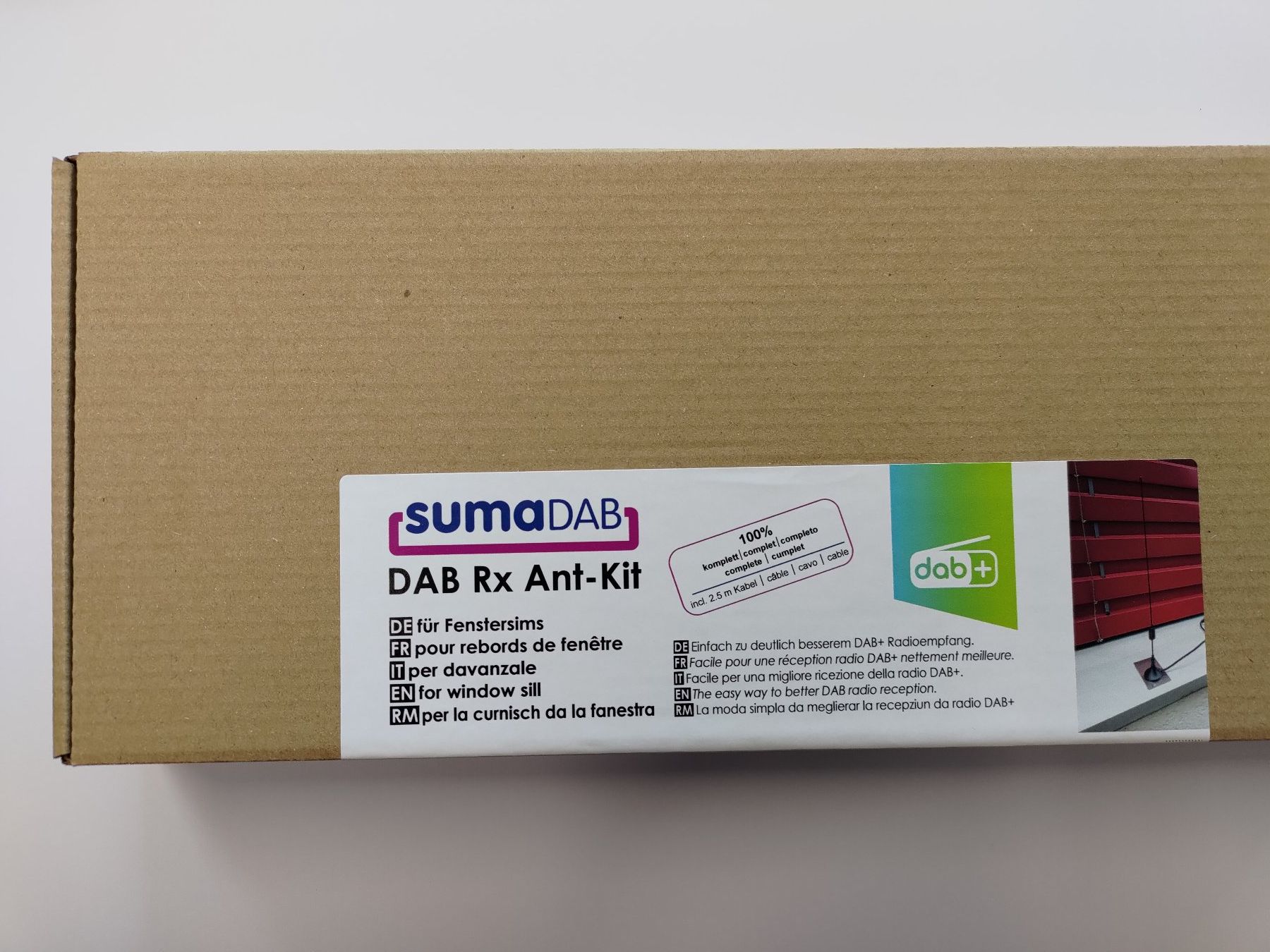 Radiocomunicazione: DAB+ Empfangsantennen-Kit Fenstersimsantenne – Nuovo e nell'imballaggio originale da Unterägeri venduto da sumatronic 1