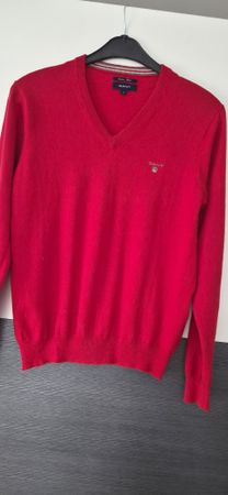 Gant Pullover rot Baumwoll-Woll-Mix Grösse S gepflegt