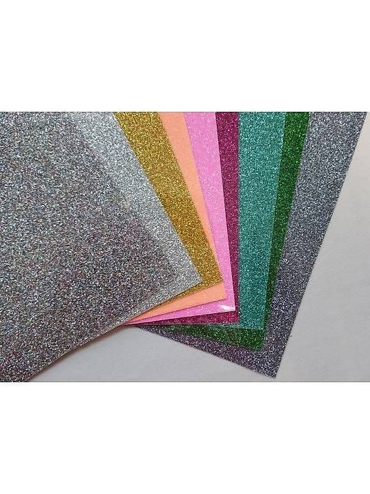 Fogli trasparenti: Glitter Flexfolien 8 Farben Set für kl. Plotter – Nuovo e nell'imballaggio originale da St. Margrethen SG venduto da Plotterfolien-Shop 1