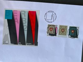 175 Jahre Bundesbriefmarken BERNABA 25 3er Steg Ag Tg voll