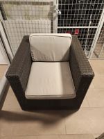2x Loungesessel Rattan braun 