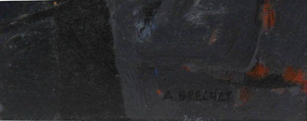 Dipinti: BRECHET André. OELGEMÄLDE. Abstrakte Komposition – Usato da Basel venduto da basilisk04 6