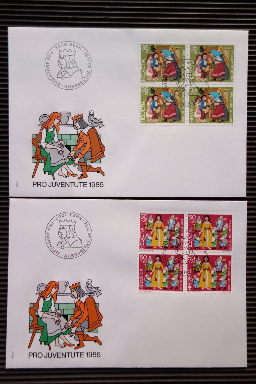 Tutti i francobolli: 1985 4 FDC mit Viererblöcken Märchen – Nuovo (secondo la descrizione) da Mettmenstetten venduto da Sutasso