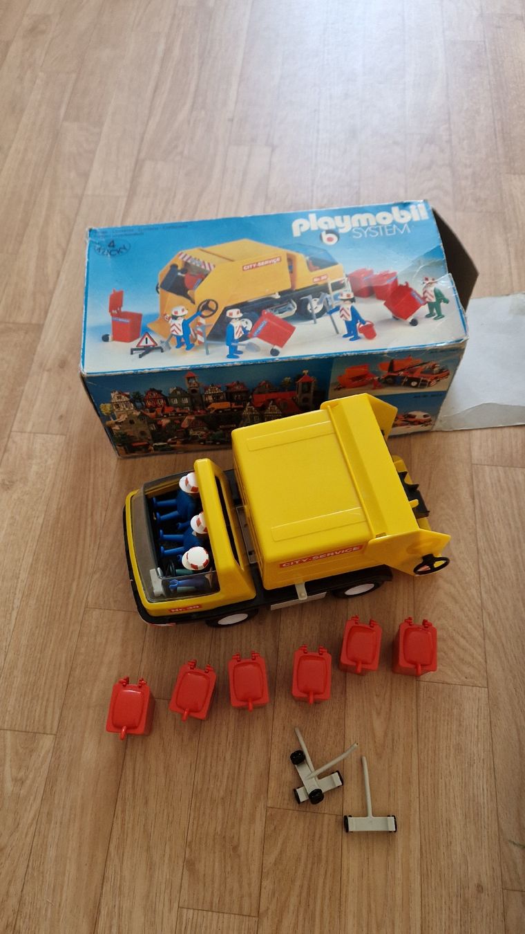 Playmobil Giocattoli: Playmobil Abfall/Kehrricht Lastwagen – Usato da Tafers venduto da alex1712