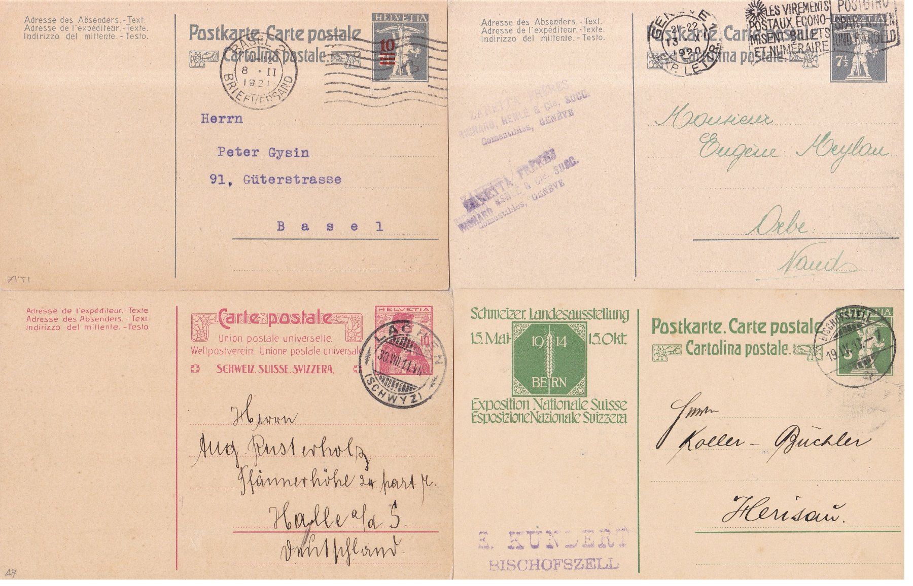 Alle Briefmarken: 40 Stk. Alte CH Postkarten, Karten – Gebraucht aus Münchwilen AG von Nesar 6