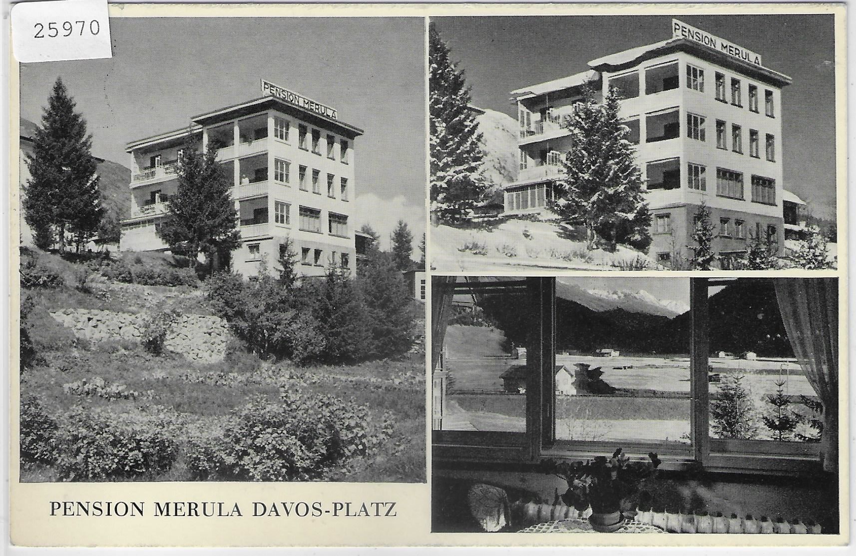 Cartoline postali: Pension Merula - Davos-Platz – Antico da Ettingen venduto da Kartenplanet