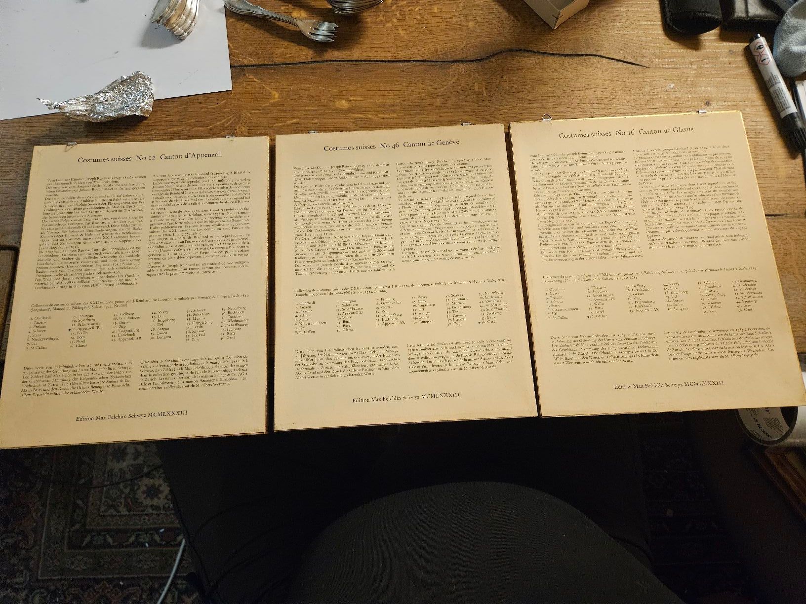Foto & Immagini: Originale Schweizer Trachtenbilder 3er Set gerahmt – Usato da Rorschach venduto da TimelessTrading 1