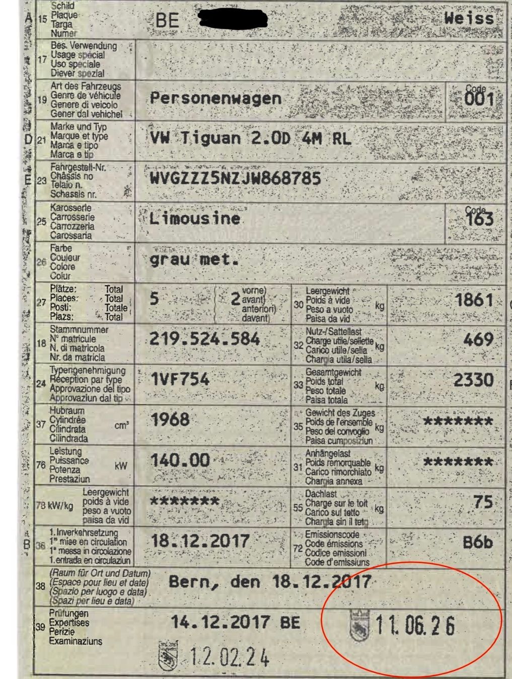 VW Automobili: VW Tiguan 2.OD 4M RL (MFK 11.06.26 und Service 22.06.26!!!) – Usato da Worblaufen venduto da dim_7hqx 9