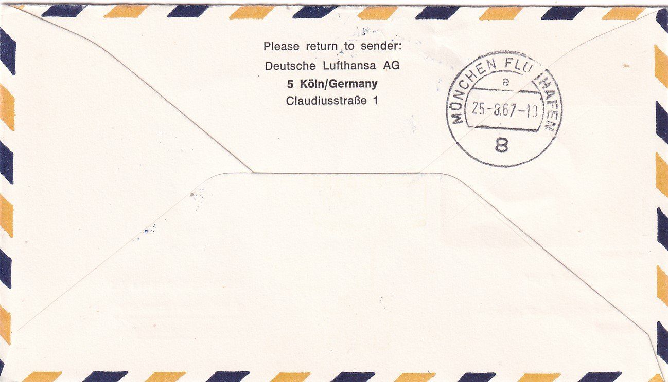 Tous les timbres: Erstflug Lufthansa Bukarest - München 1967 – D'occasion à Baar par Asmara111 1