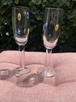 Paar Flötenglas Bunte Millefiori 🥂 Gelegenheit Es