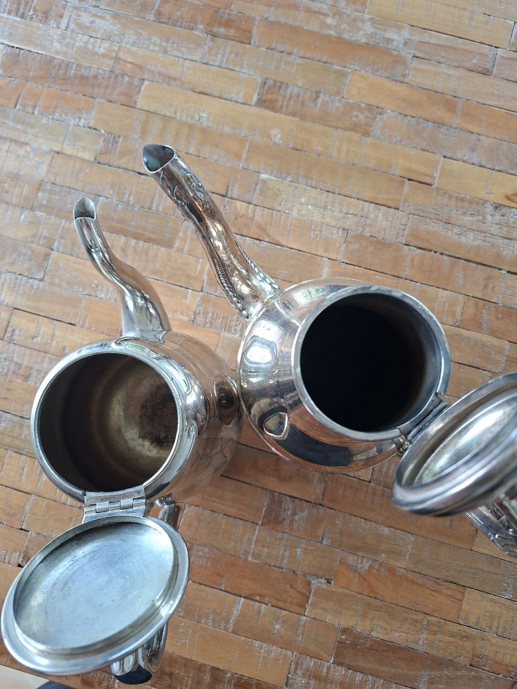 Teiere: Teekanne und Kaffekanne,versilbert. – Usato da Horgen venduto da fofa06 3