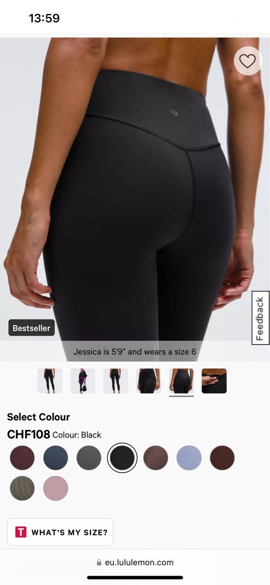 Lululemon Leggings: Lululemon Wunder Under SmoothCover Highrise Tight 64cm – Usato da Zürich venduto da caro.ha. 6
