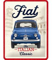 Fiat 500 Hängeschild Blechschild Wandbild Schild 15x20cm