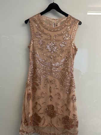 Cocktailkleid Etuikleid Pailletten Festlich Gr S NEU
