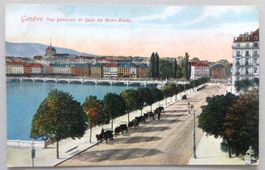 Genève, Vue générale et Quai du Mont-Blanc