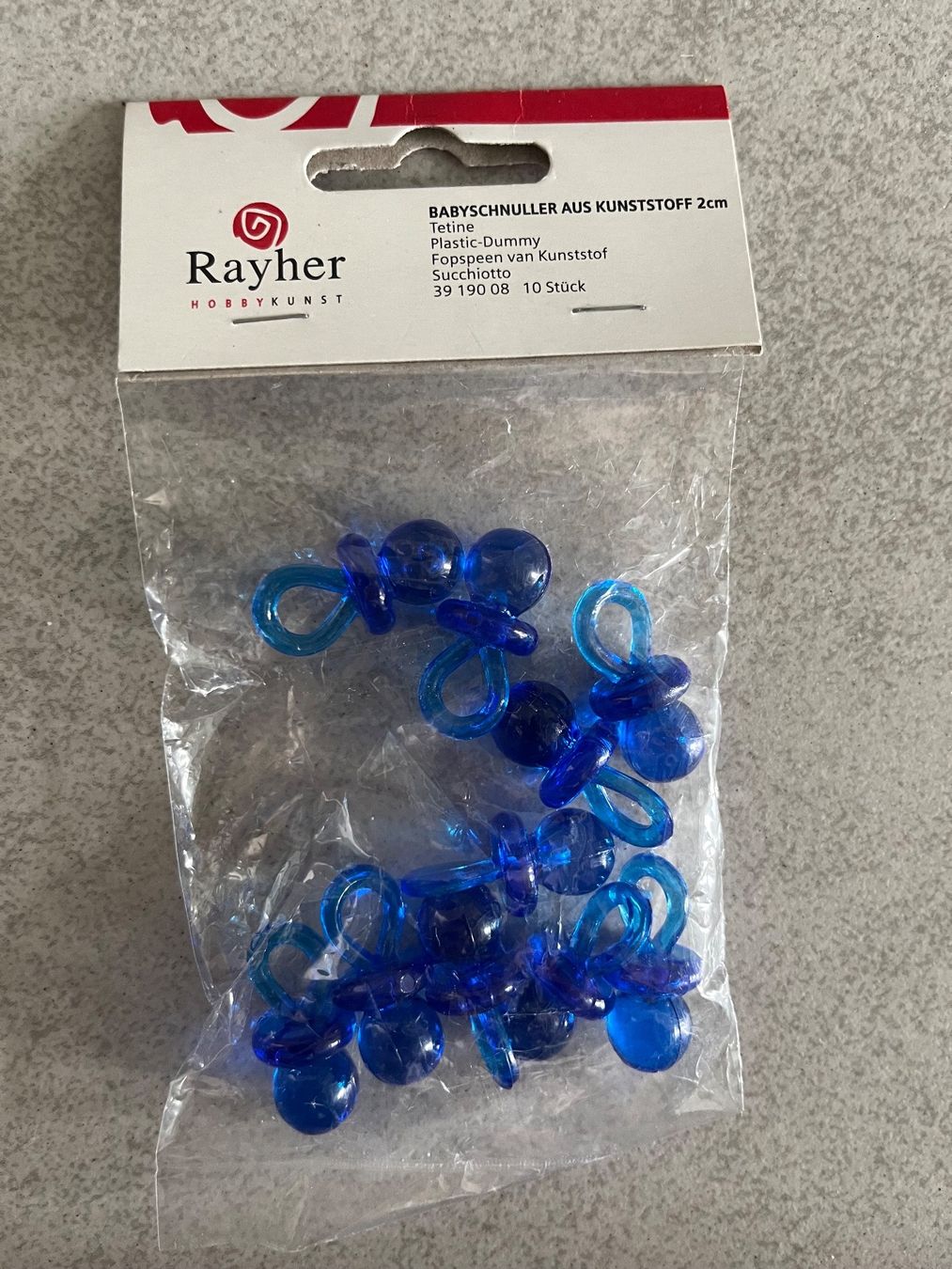 Rayher Tutte le decorazioni: Lolettes/tetines  en plastique bleu – Nuovo e nell'imballaggio originale da Gland venduto da ideoreve