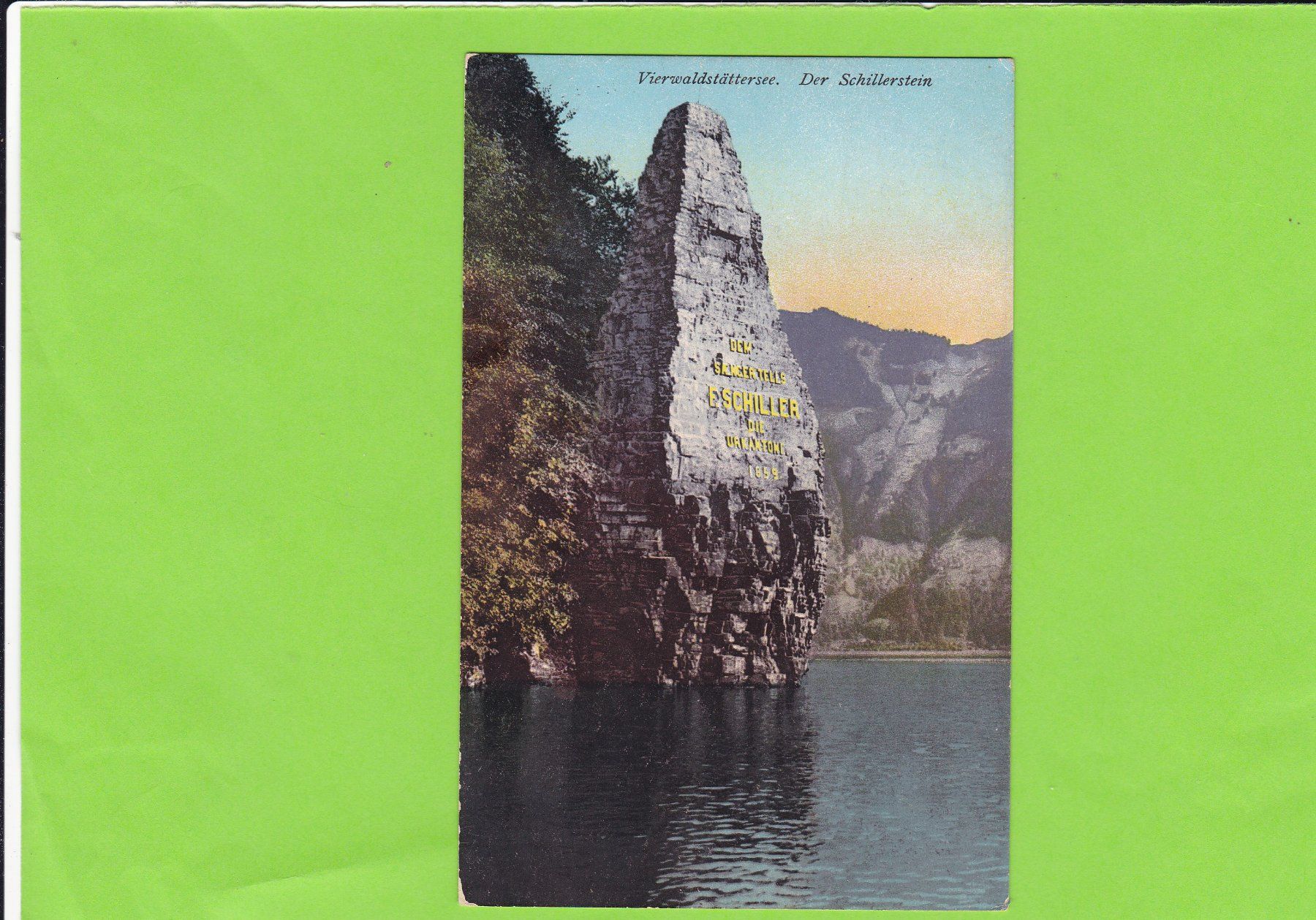 Ansichtskarten: Der Schillerstein – Gebraucht aus St. Peterzell von neckertal