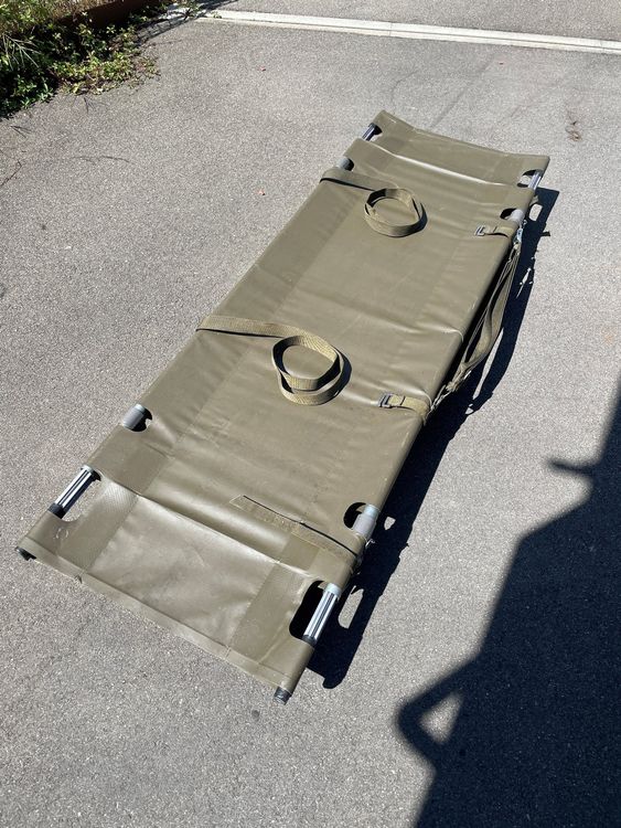 Schweizer Armee Bahre 89 - Krankentrage Notfallliege klappb. (Gebraucht ...