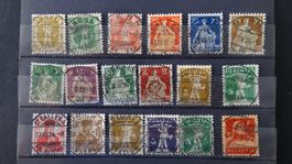 schönes Lot mit Vollstempeln 18 Werte   175