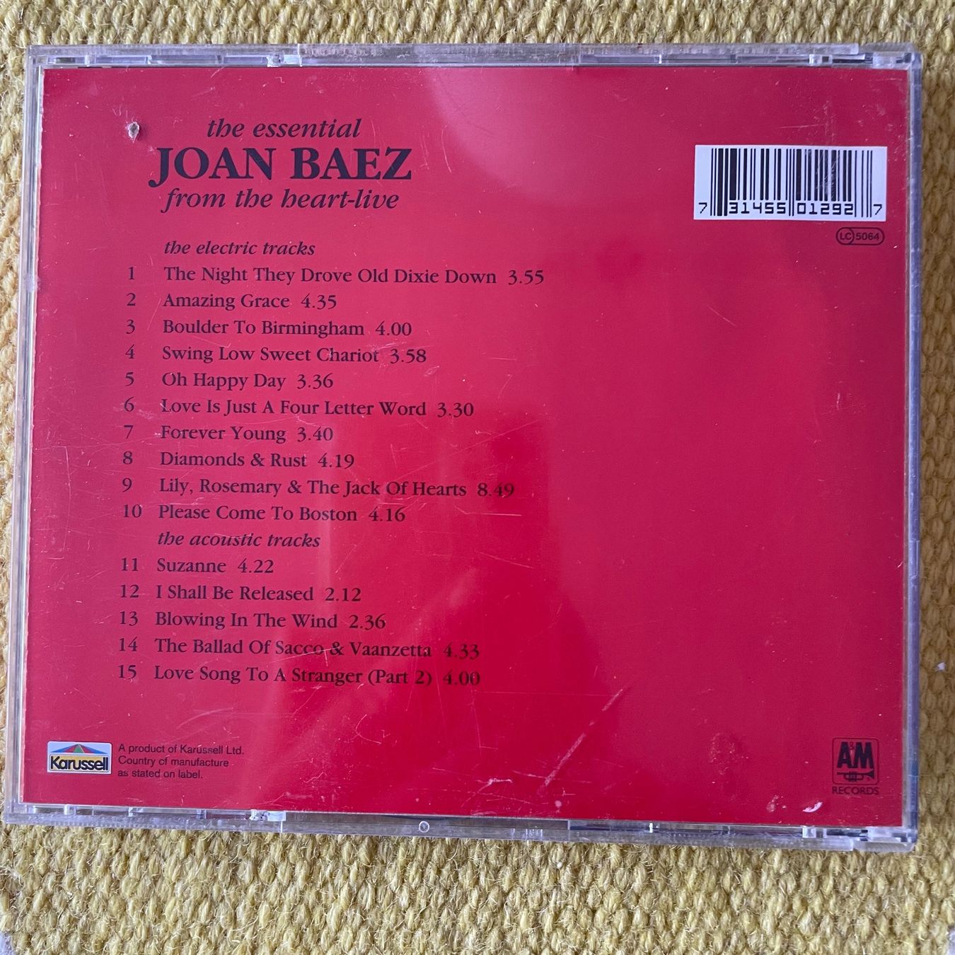 CD: JOAN BAEZ-THE ESSENTIAL/FROM THE HEART LIVE – Usato da Rorschacherberg venduto da CD-Roli 1