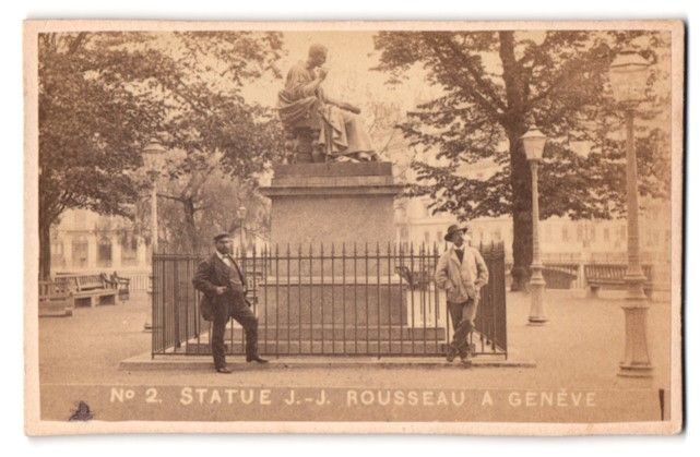 Fotografie & Manifesti: Fotografie Genf, Statue Jean-Jacques Rou – Usato da Berlin venduto da bartko-reher