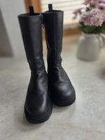 Kinder Stiefel schwarz Leder Grösse 34 gebrauchter Zustand