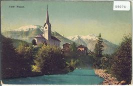 Fiesch - Kirche - Litho