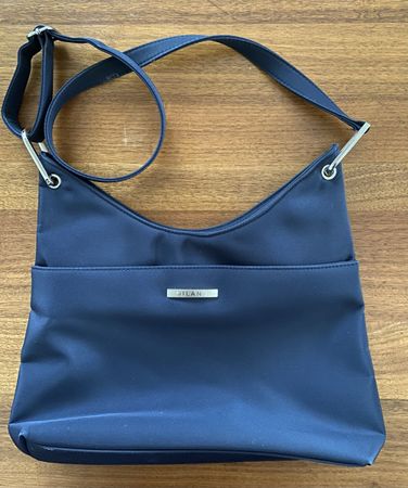 Dunkelblaue MILANO Umhängetasche aus Nylon, Top Zustand