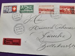 Expressbrief LANDI 1939, Auromobilpostbüro 28.X.39