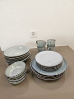 House Doctor Geschirr-Set Rustic graublau