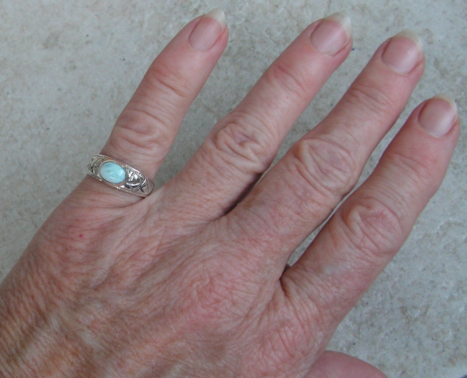 Anelli: ♥ RING / LARIMAR - ATLANTIS STEIN / GROSSE 55  ♥ – Nuovo (secondo la descrizione) da Derendingen venduto da Editka 7