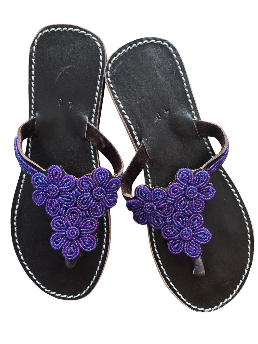 Scarpe da donna: Handgemachte Leder-Sandalen Violett 40 🔥 50% SALE – Nuovo e nell'imballaggio originale da Brione s. Minusio venduto da Littleninja