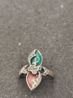 Vintage 925er Silber Ring mit schmucksteine Top