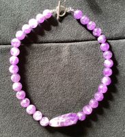 Halskette mit natürlichem Amethyst (Diamantschliff)