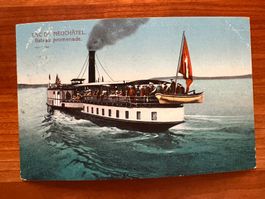 Postkarte Lac de Neuchatel Litho 1913 (P608)