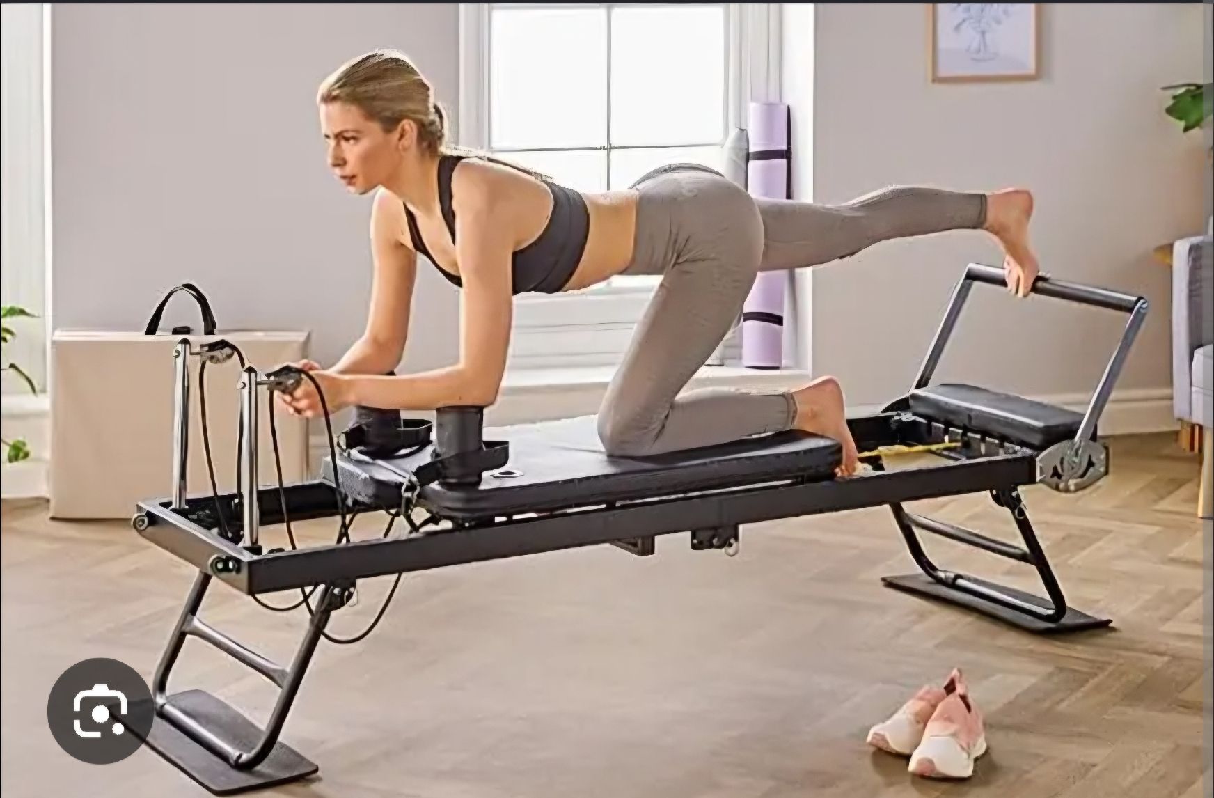 Aldi Hometrainer: Pilates Reformer Studio Gerät schwarz neuwertig – Gebraucht aus Heiligkreuz (Mels) von sommerluft 4