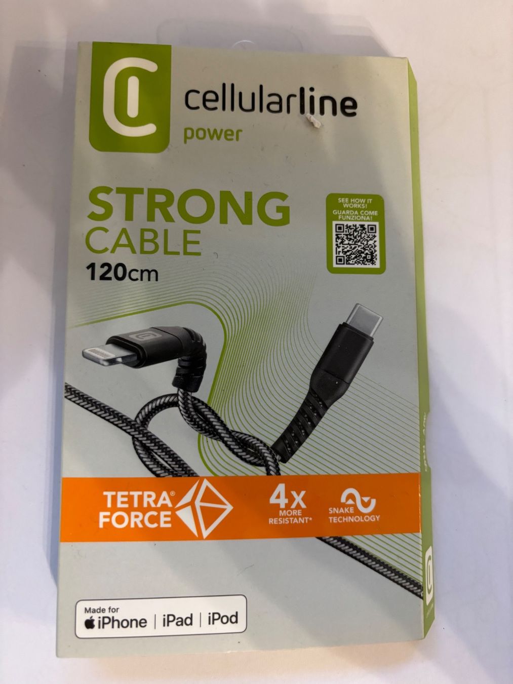 Kabel: Cellularline Tetraforce Kabel USB-C zu Lightning 120cm – Neu (gemäss Beschreibung) aus Aeschi SO von Bluemail