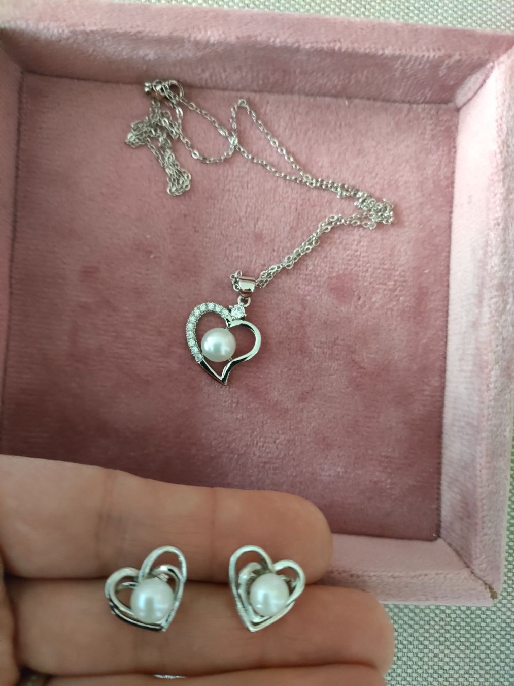 Catenine: Süsswasserperlen Set mit Silber Kette – Nuovo e nell'imballaggio originale da Bern venduto da Lidia.5 1