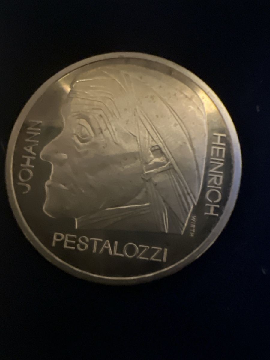 Tutti le monete: 1 pièce commémorative PP 1975 CHF 5 CF Pestalozzi – Usato da Charmey (Gruyère) venduto da Rolando6