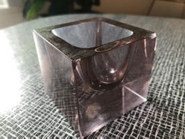 Vintage Murano-Glasschale – Lila Schimmer, 1960er Original