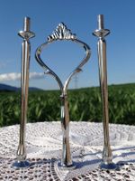 ETAGEREN  STANGENSET  KRONE  SILBER  FÜR  3-STÖCKIGE ETAGERE