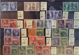 18 verschiedene Kehrdrucke sauber gestempelt Kt. 625.-