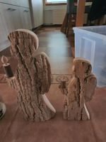 Rustikale Holzengel Weihnachten Deko Figuren 2er Set
