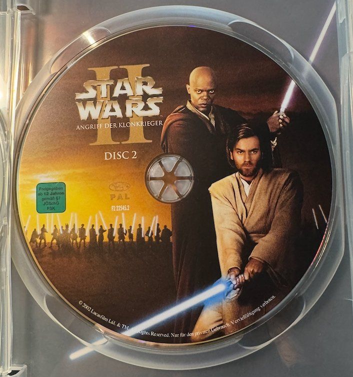 Tutti i DVDs: 2 DVDs STAR WARS II - ANGRIFF DER KLONKRIEGER – Usato da Wisen venduto da gigisna 1