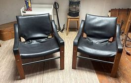 Meubles design année 1970 en cuir 